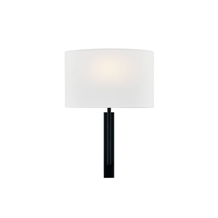 Justice Designs FAB-4332-WHTE-MBLK One Light Wall Sconce, Matte Black