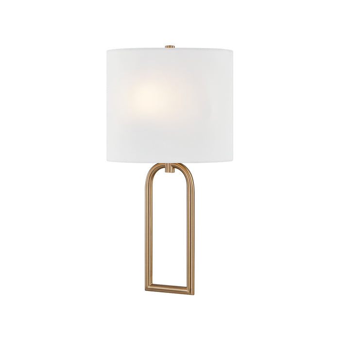 Justice Designs FAB-4333-WHTE-BRSS One Light Wall Sconce, Matte Black