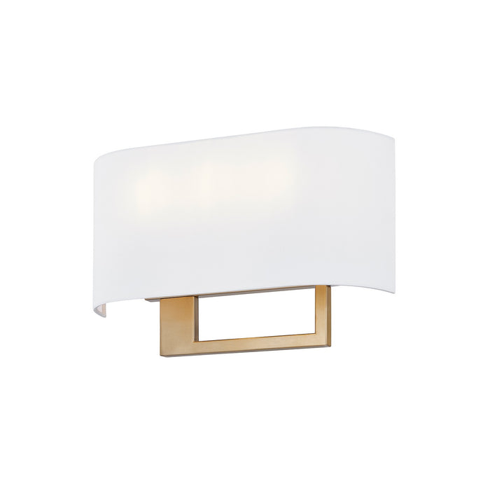 Justice Designs FAB-4334-WHTE-BRSS Three Light Wall Sconce, Matte Black