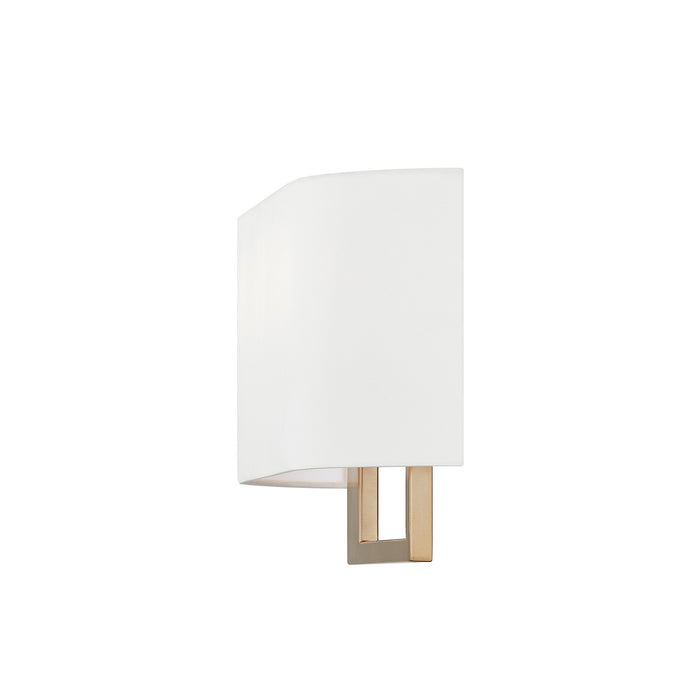 Justice Designs FAB-4334-WHTE-BRSS Three Light Wall Sconce, Matte Black