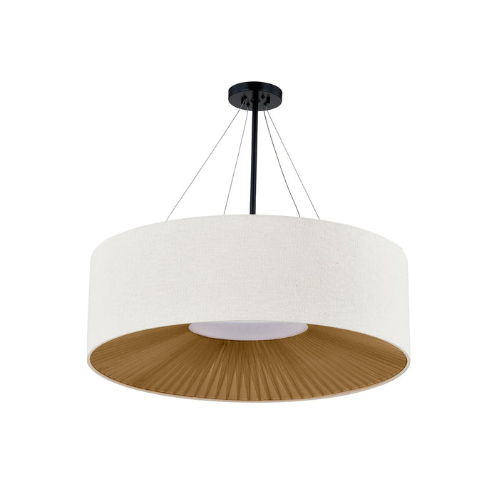 Justice Designs FAB-9577-CREM-MBLK Eight Light Pendant, Matte Black