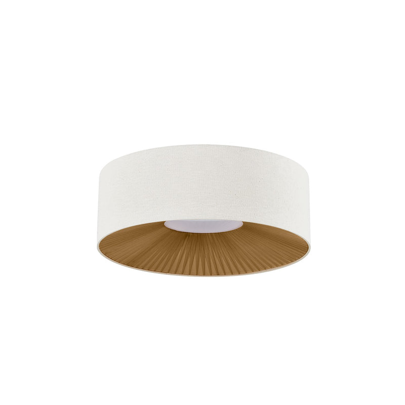 Justice Designs FAB-9581-CREM-MBLK Four Light Flush-Mount, Matte Black