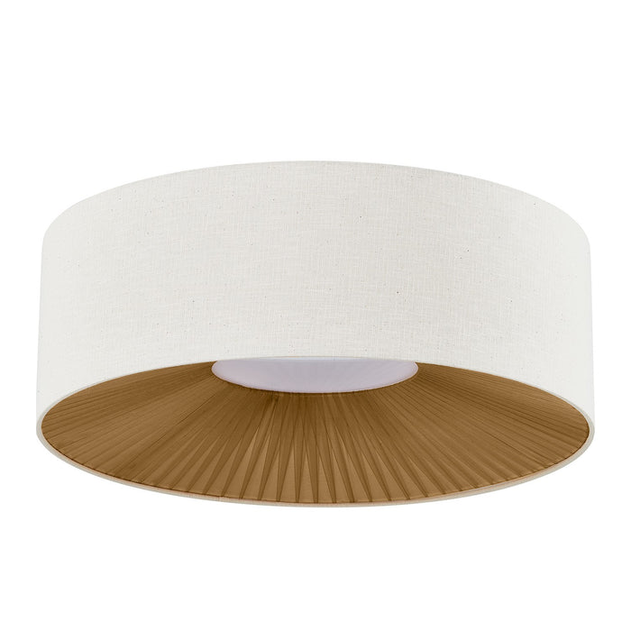 Justice Designs FAB-9583-CREM-MBLK Eight Light Flush-Mount, Matte Black