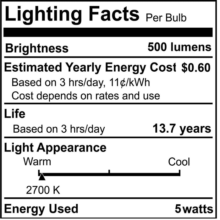 Bulbrite 776973 Light Bulb, Clear