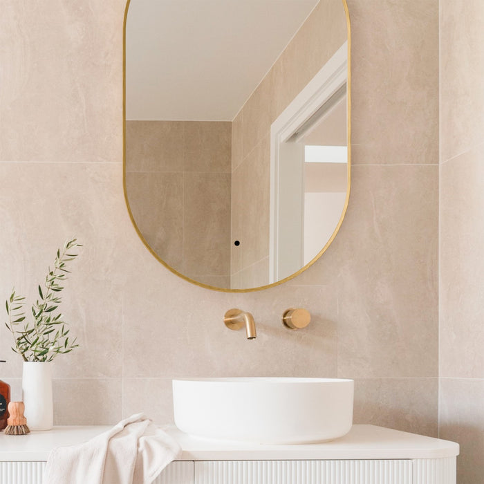 Oxygen 3-1401-55 LED Mirror, Brushed Brass