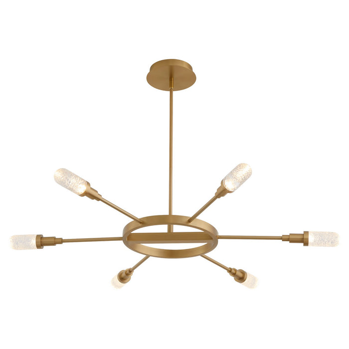 Oxygen 3-6118-40 LED Chandelier, Aged Brass