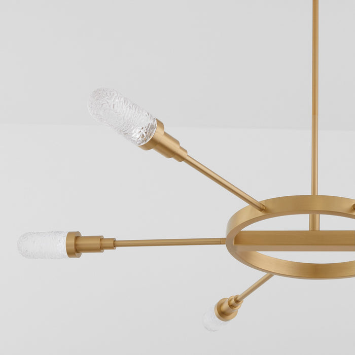 Oxygen 3-6118-40 LED Chandelier, Aged Brass