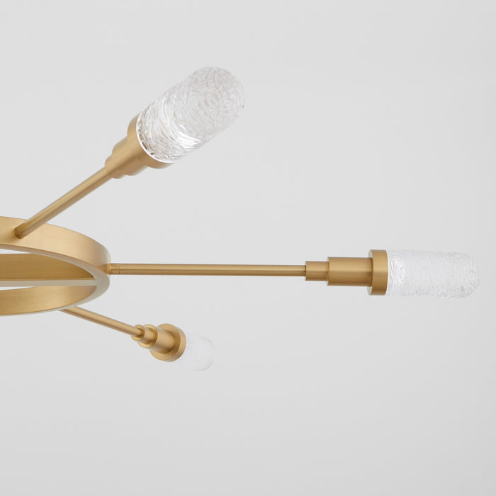 Oxygen 3-6118-40 LED Chandelier, Aged Brass