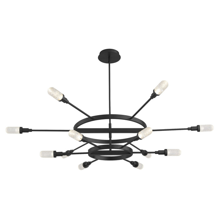 Oxygen 3-6119-15 LED Chandelier, Matte Black