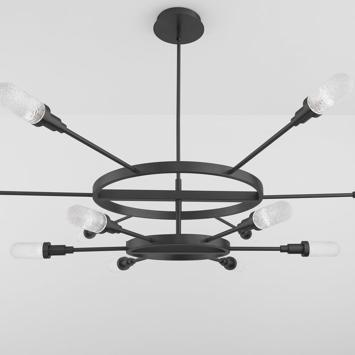 Oxygen 3-6119-15 LED Chandelier, Matte Black