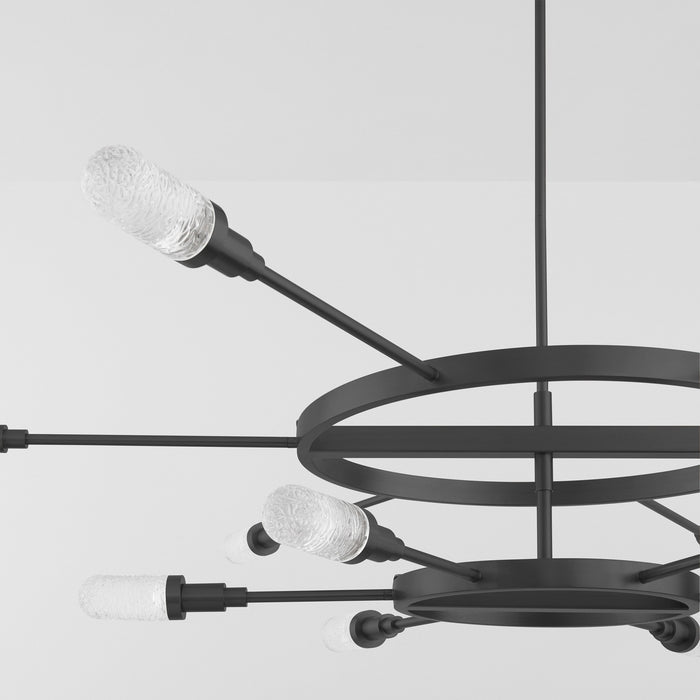 Oxygen 3-6119-15 LED Chandelier, Matte Black
