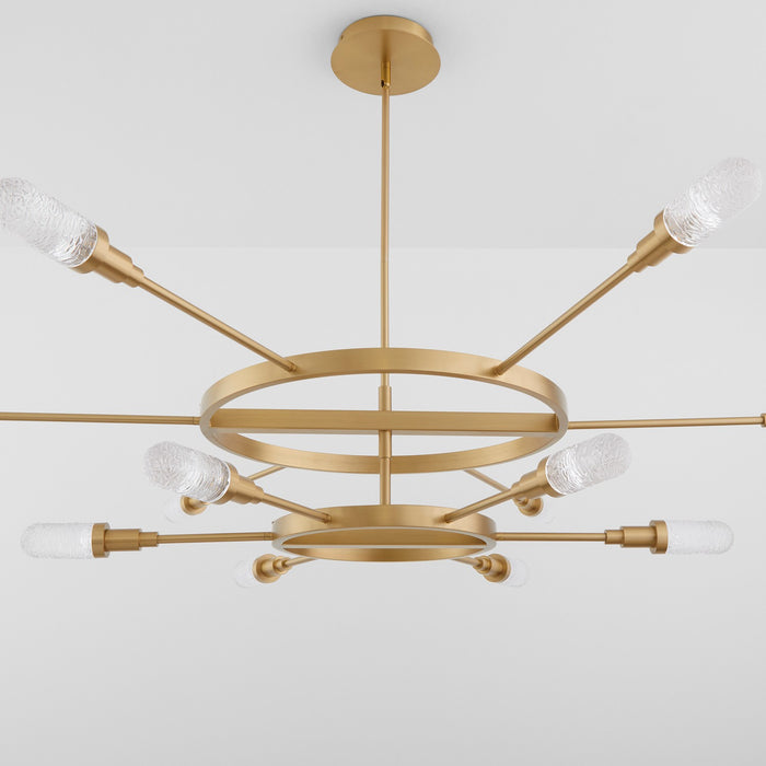 Oxygen 3-6119-40 LED Chandelier, Aged Brass