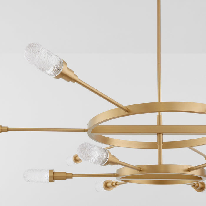 Oxygen 3-6119-40 LED Chandelier, Aged Brass