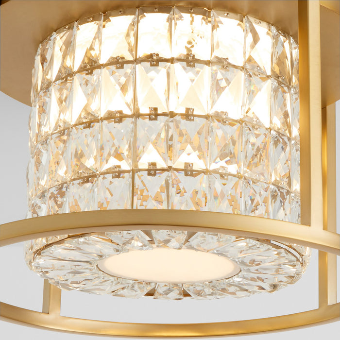 Oxygen 3-675-40 LED Ceiling Mount, Aged Brass