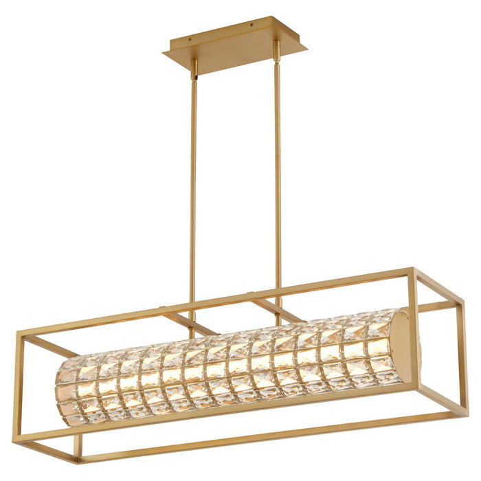 Oxygen 3-676-40 LED Linear Pendant, Aged Brass