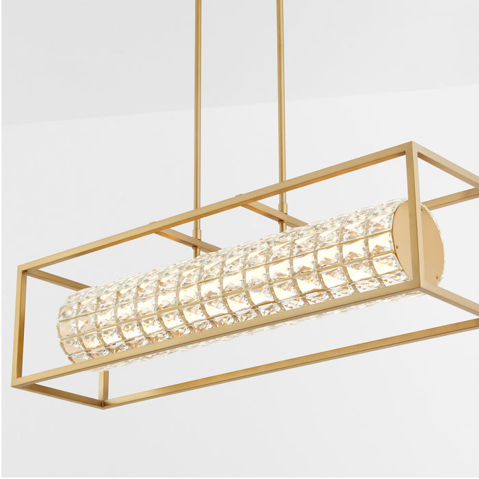 Oxygen 3-676-40 LED Linear Pendant, Aged Brass
