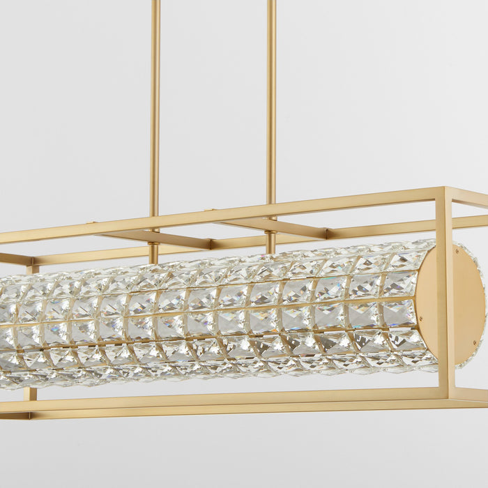 Oxygen 3-676-40 LED Linear Pendant, Aged Brass