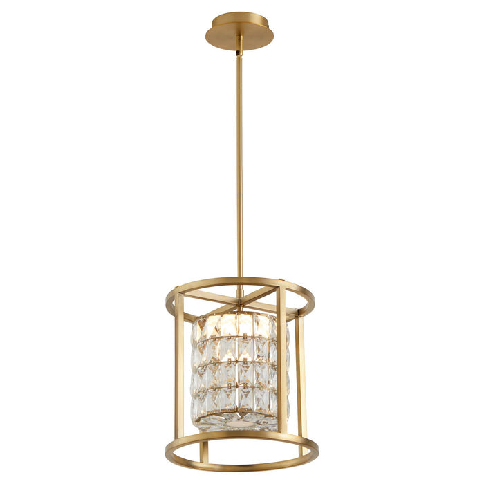 Oxygen 3-877-40 LED Pendant, Aged Brass