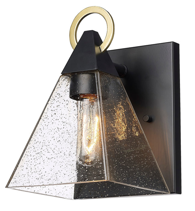 Acclaim Lighting 1040BK One Light Outdoor Wall Lantern, Matte Black with Gold