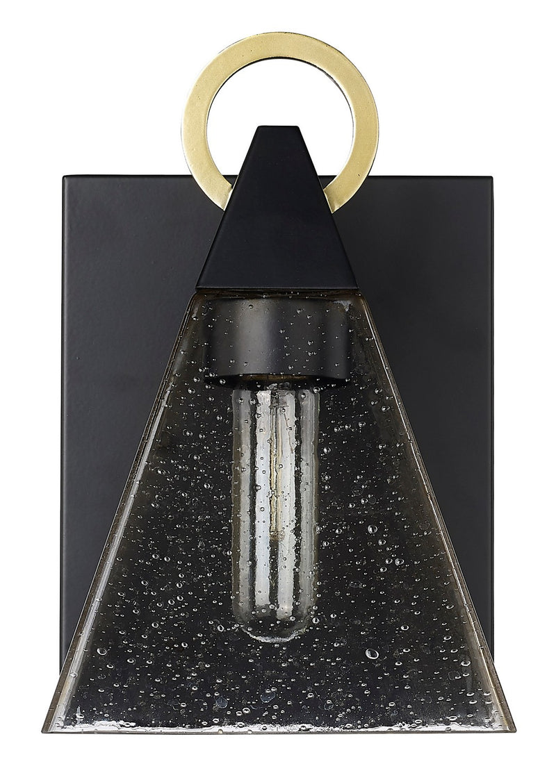 Acclaim Lighting 1040BK One Light Outdoor Wall Lantern, Matte Black with Gold
