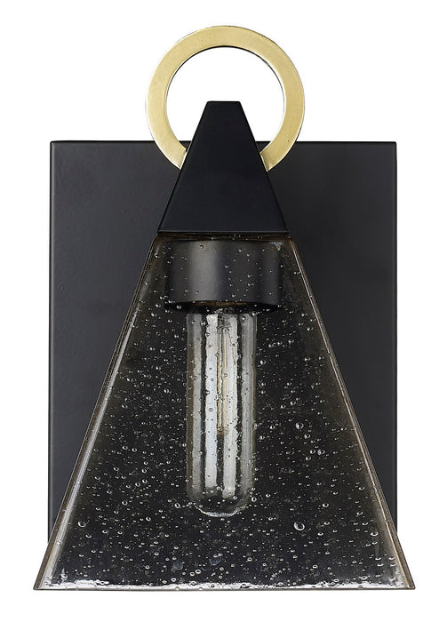 Acclaim Lighting 1040BK One Light Outdoor Wall Lantern, Matte Black with Gold