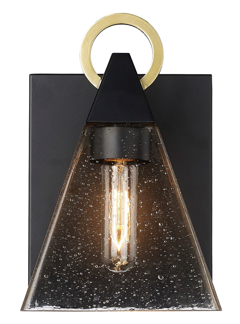 Acclaim Lighting 1040BK One Light Outdoor Wall Lantern, Matte Black with Gold