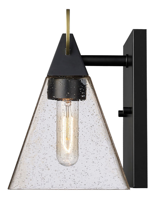 Acclaim Lighting 1040BK One Light Outdoor Wall Lantern, Matte Black with Gold