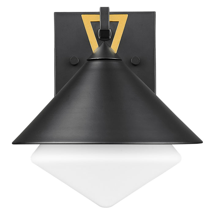 Acclaim Lighting 1044BK One Light Outdoor Wall Lantern, Matte Black with Gold