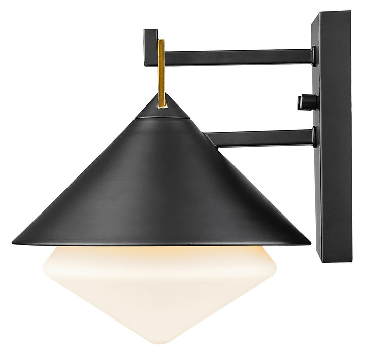Acclaim Lighting 1044BK One Light Outdoor Wall Lantern, Matte Black with Gold