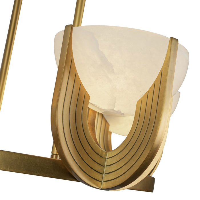 Alora CH362423VBAR-UNV LED Chandelier, Vintage Brass/Alabaster