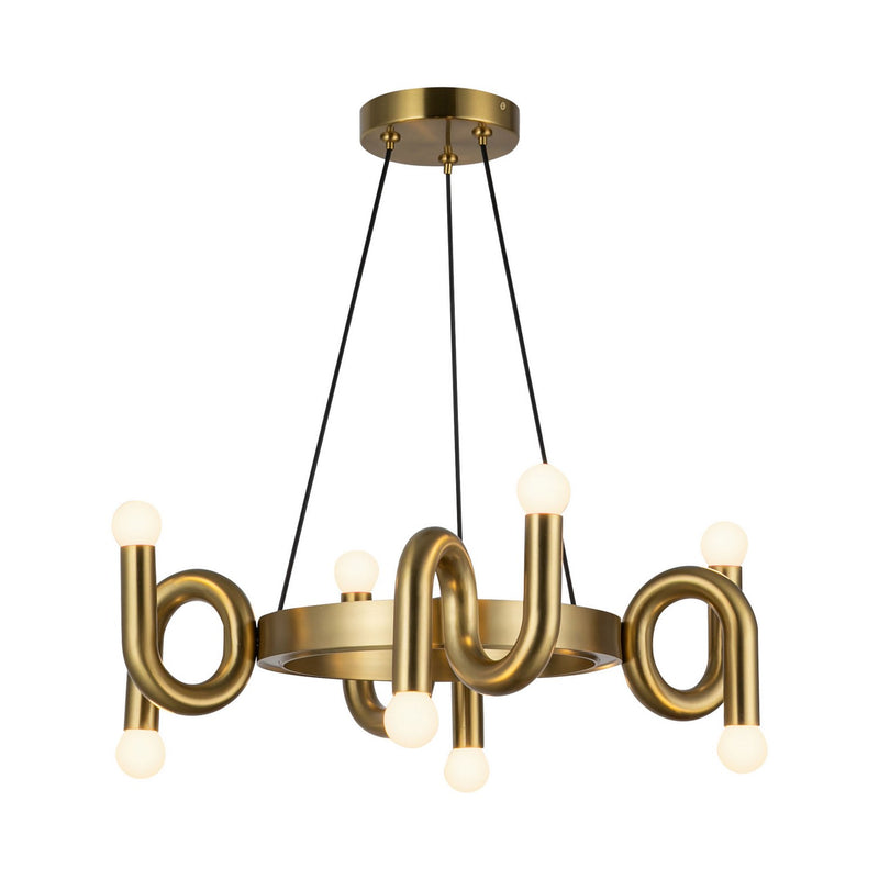 Alora CH420823BG Eight Light Chandelier, Brushed Gold