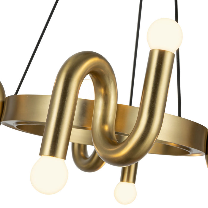 Alora CH420823BG Eight Light Chandelier, Brushed Gold