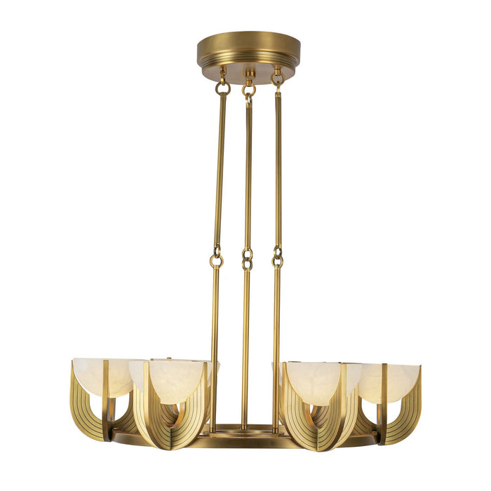 Alora CH362627VBAR-UNV LED Chandelier, Vintage Brass/Alabaster