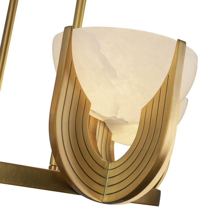 Alora CH362627VBAR-UNV LED Chandelier, Vintage Brass/Alabaster