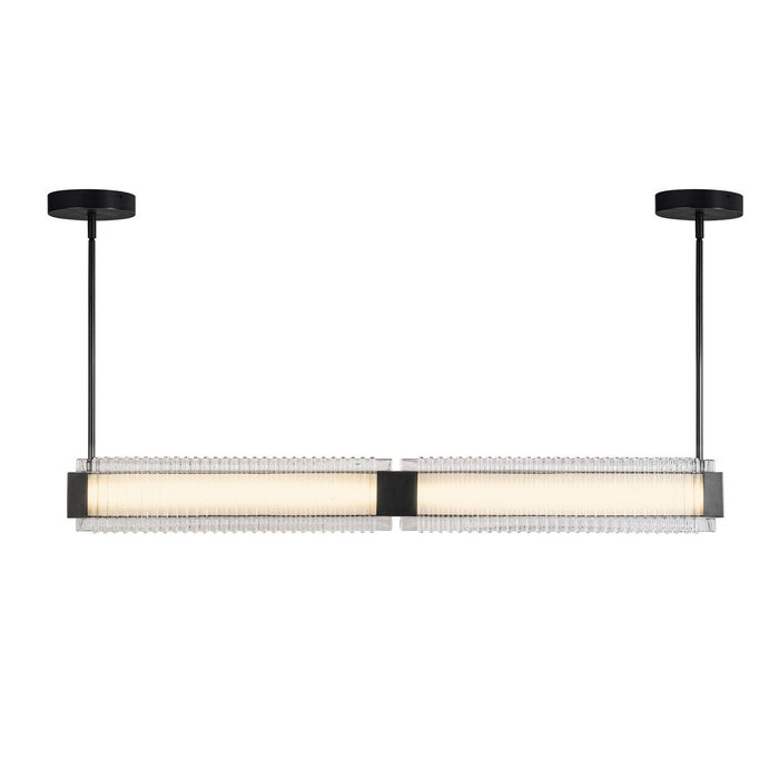 Alora LP374247UBCR-UNV LED Linear Pendant, Urban Bronze/Ribbed Glass