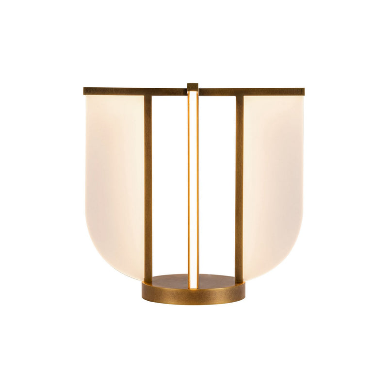 Alora TL336815VB LED Table Lamp, Vintage Brass