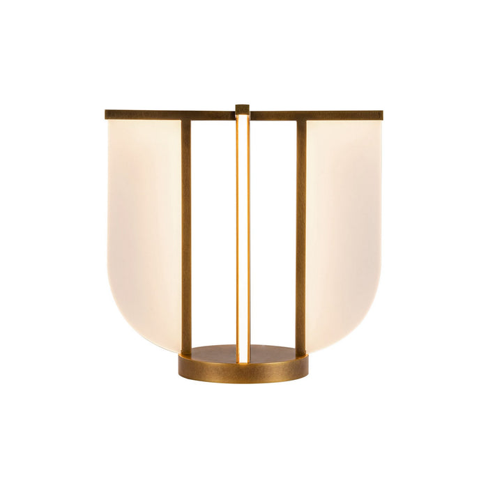 Alora TL336815VB LED Table Lamp, Vintage Brass