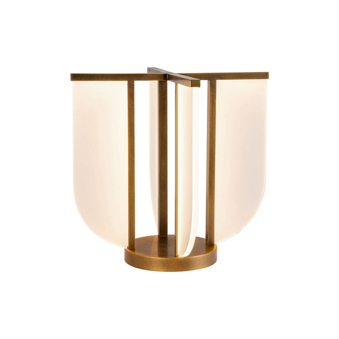 Alora TL336815VB LED Table Lamp, Vintage Brass