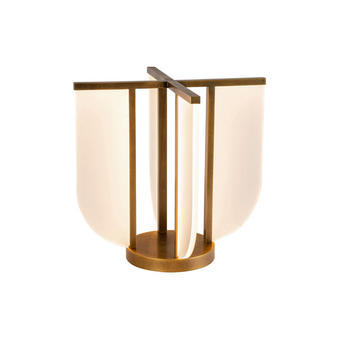 Alora TL336815VB LED Table Lamp, Vintage Brass