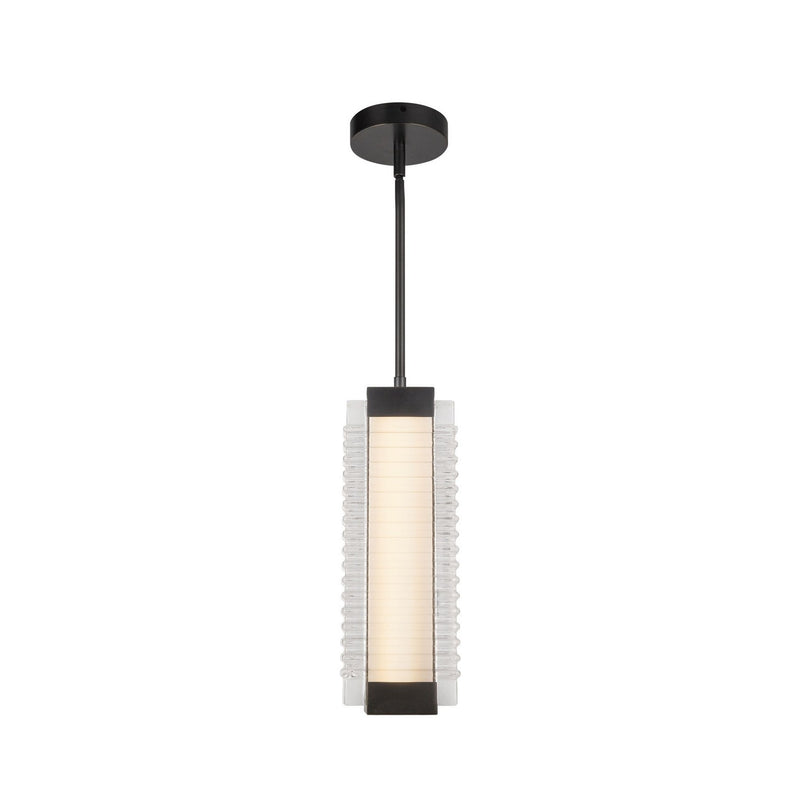 Alora PD374316UBCR-UNV LED Pendant, Urban Bronze/Ribbed Glass