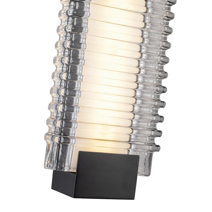 Alora WV374225UBCR LED Wall Vanity, Urban Bronze/Ribbed Glass