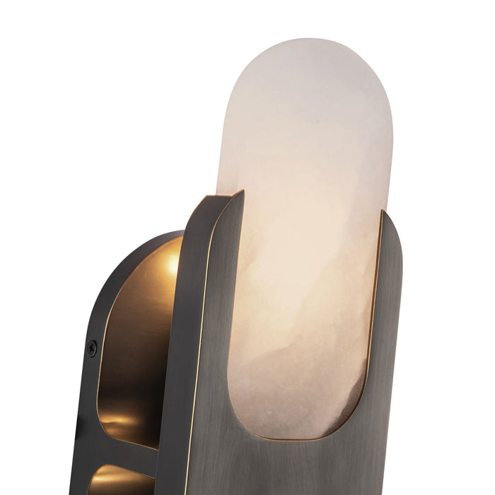 Alora WV357214UBAR Two Light Wall Vanity, Urban Bronze/Alabaster