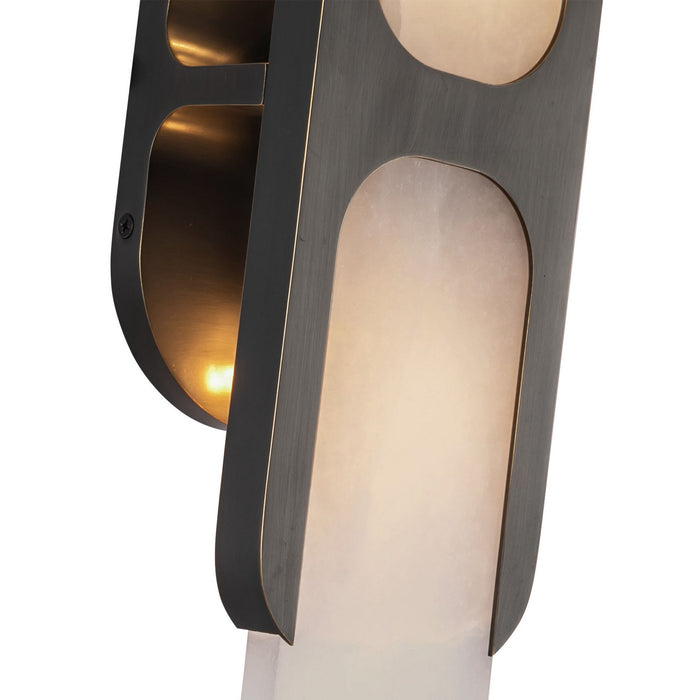 Alora WV357217UBAR Two Light Wall Vanity, Urban Bronze/Alabaster
