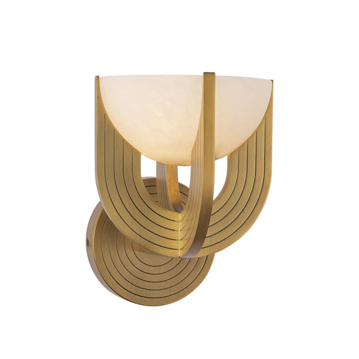 Alora WV362106VBAR-UNV LED Wall Vanity, Vintage Brass/Alabaster