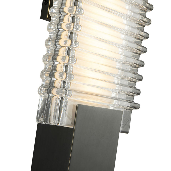 Alora WV374118UBCR LED Wall Vanity, Urban Bronze/Ribbed Glass