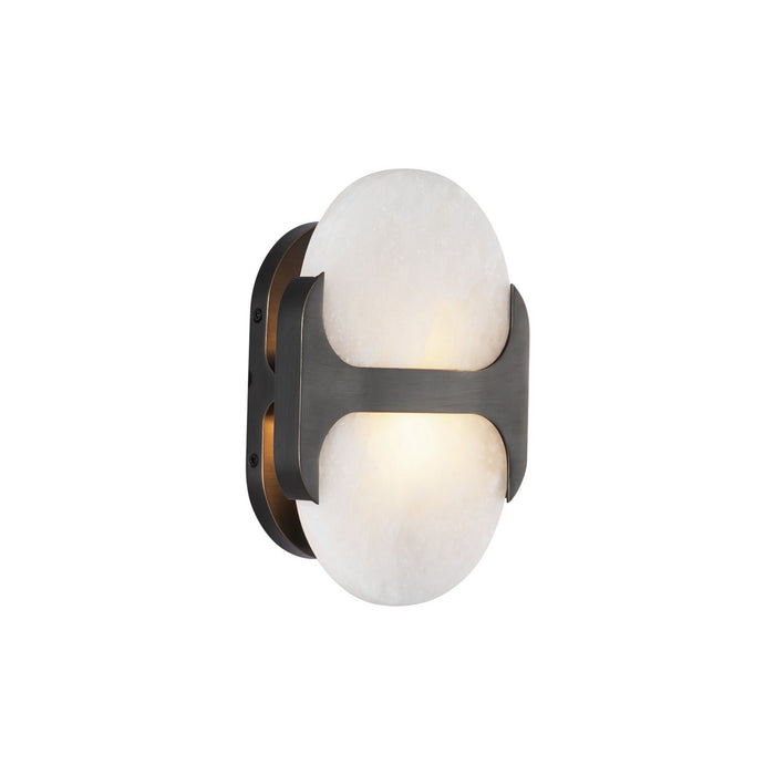 Alora WV357109UBAR One Light Wall Vanity, Urban Bronze/Alabaster