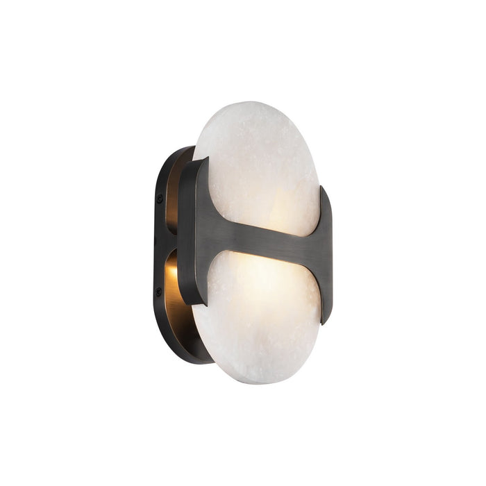 Alora WV357109UBAR One Light Wall Vanity, Urban Bronze/Alabaster