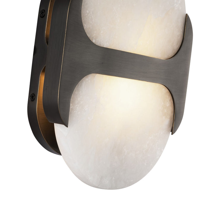 Alora WV357109UBAR One Light Wall Vanity, Urban Bronze/Alabaster