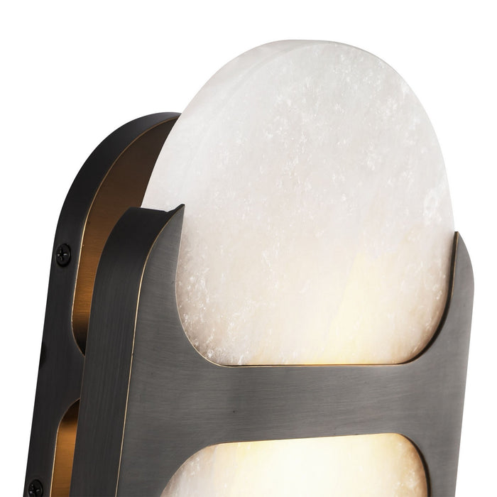 Alora WV357109UBAR One Light Wall Vanity, Urban Bronze/Alabaster