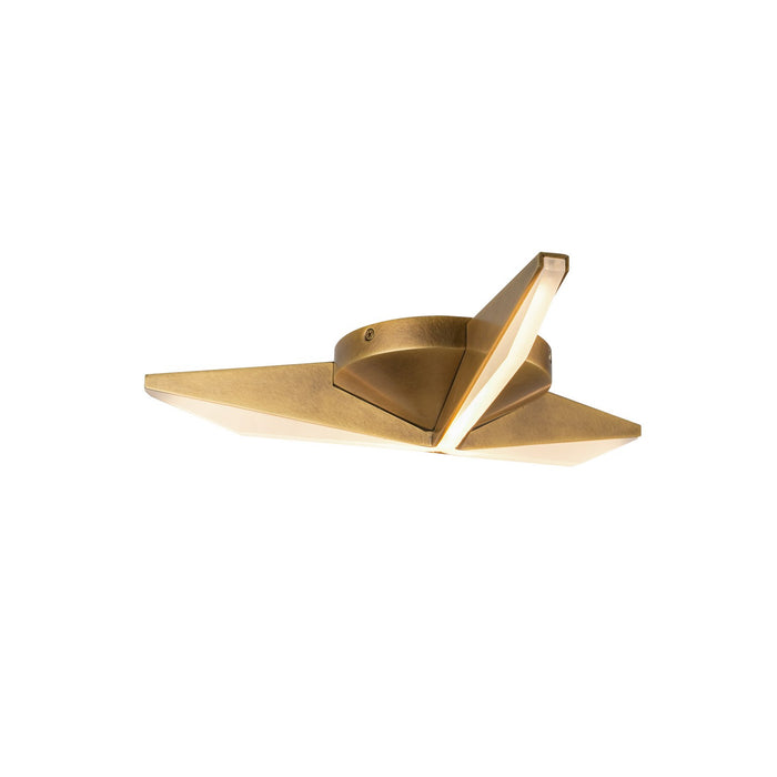 Kuzco Lighting FM64215-VB LED Flush Mount, Vintage Brass